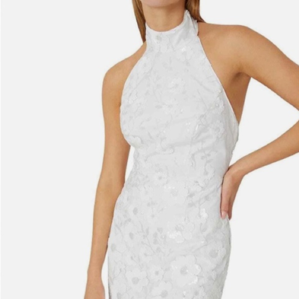 Milly Ivory Sequin Gown